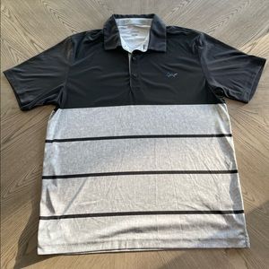 Mens Golf Polo Black and Grey Size XL
